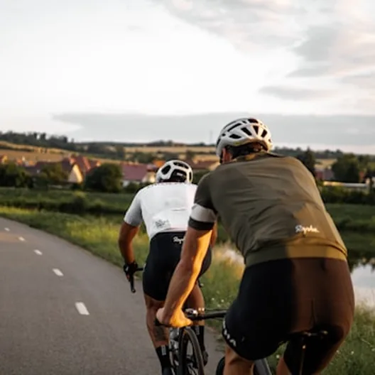 Two cyclists on a road